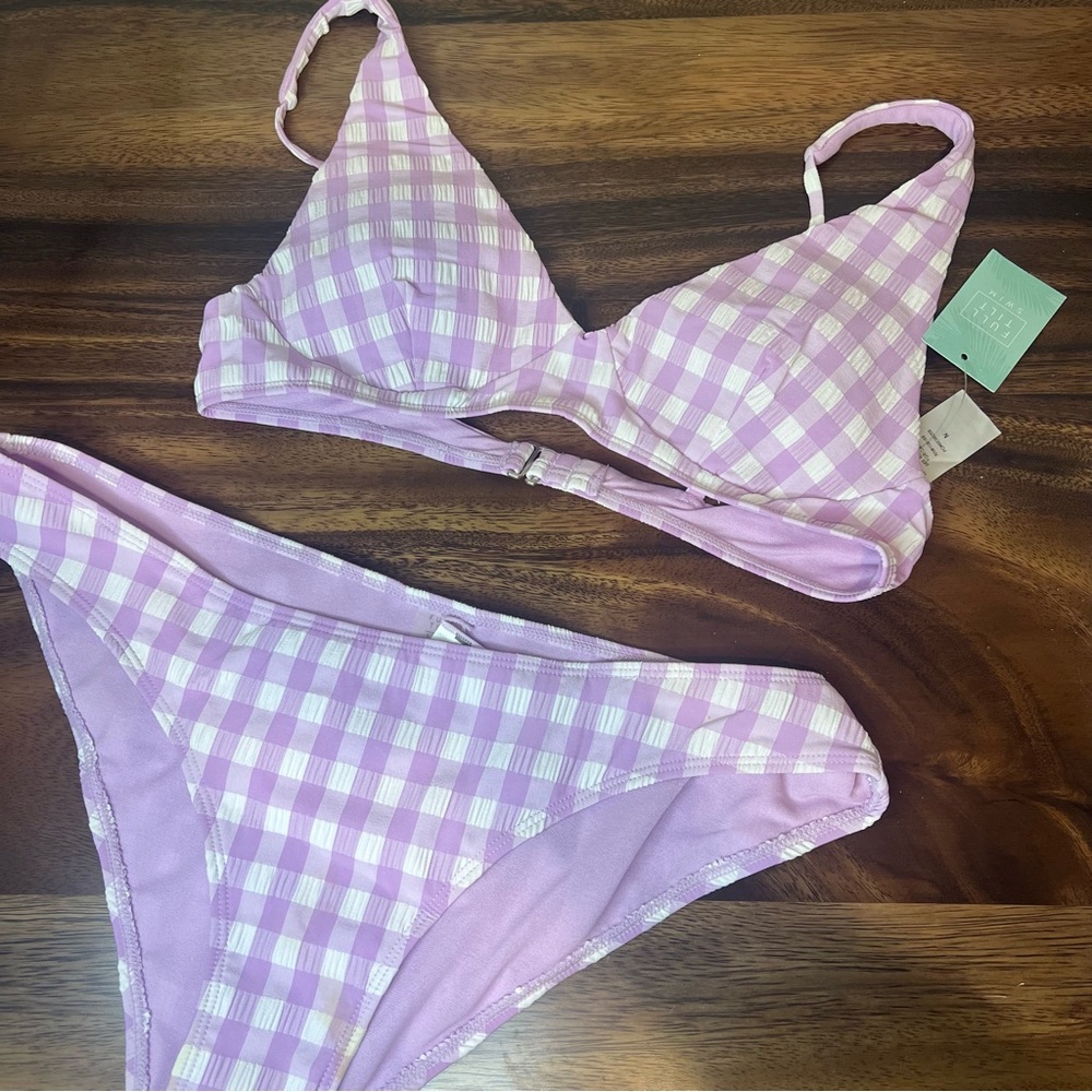 Light Purple Gingham bikini